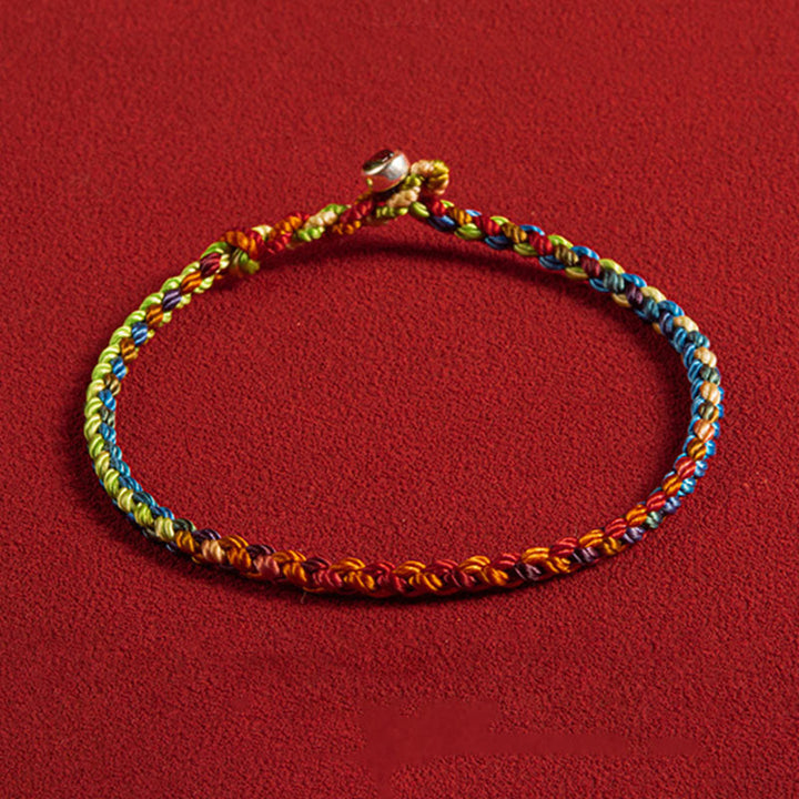 Buddha Stones &quot;Que seas bendecido con paz y seguridad en las cuatro estaciones&quot; Pulsera Lucky Multicolor