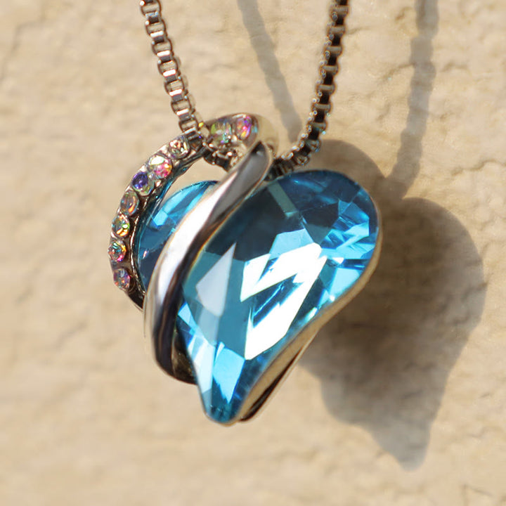 Colgante de collar de energía curativa con piedra natal de corazón de amor de Buddha Stones