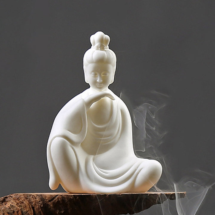 Buda Avalokitesvara Ksitigarbha Bodhisattva Bendición Decoración LED de cerámica