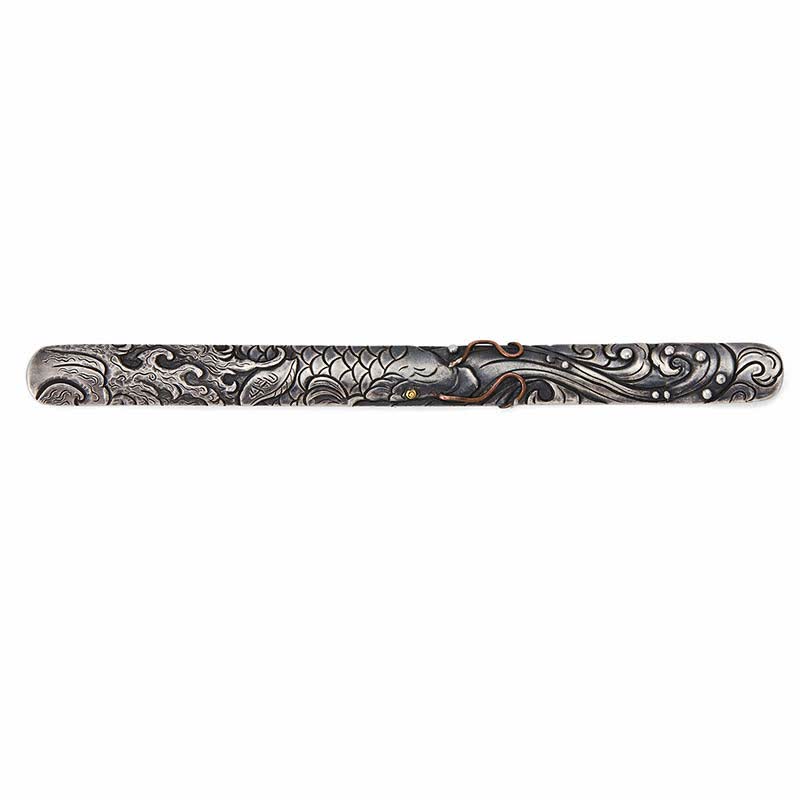 Brazalete de plata de ley 999, oro 990, pez Koi, suerte, riqueza, éxito