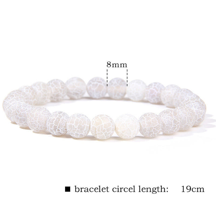 Pulsera con cuentas de equilibrio de cristal de piedra de ágata natural