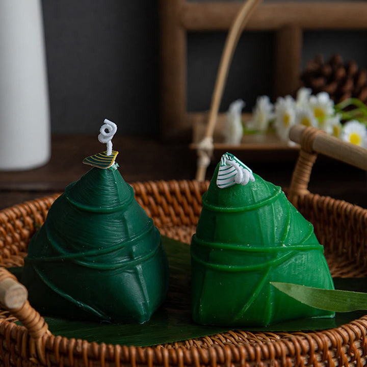Vela perfumada con patrón Zongzi del Festival del Barco del Dragón de Buddha Stones , regalo para familiares y amigos