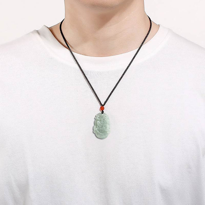 Collar con colgante de éxito del zodiaco chino con Buddha Stones de jade natural 12 - image 21