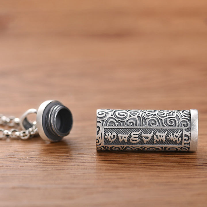 Colgante de collar de protección con seis palabras verdaderas de Buddha Stones