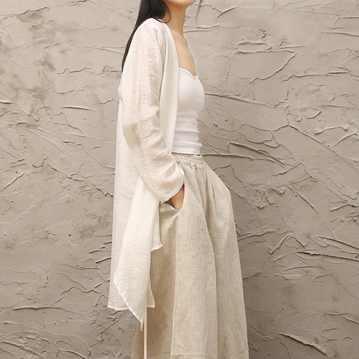 Buddha Stones Blanco Simple Patrón Beige Meditación Espiritual Zen Práctica Ropa de Yoga Ropa de Mujer - image 3