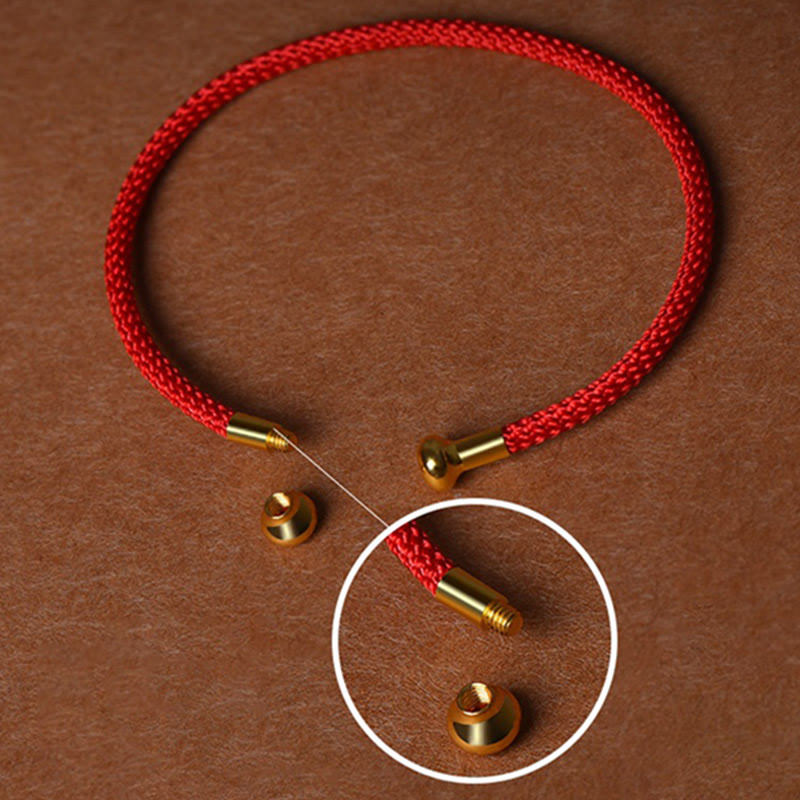 Pulsera de cuerda trenzada de la suerte hecha a mano con diseño simple de Buddha Stones