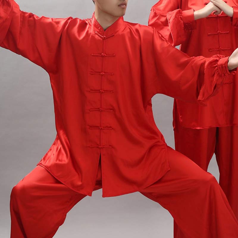 Conjunto de ropa unisex con patrón simple de Buddha Stones para meditación, oración, espiritualidad, tai chi, qigong y práctica - Rojo - 2XL- APTO PARA US./ UK/AU/ EU- XL - image 22