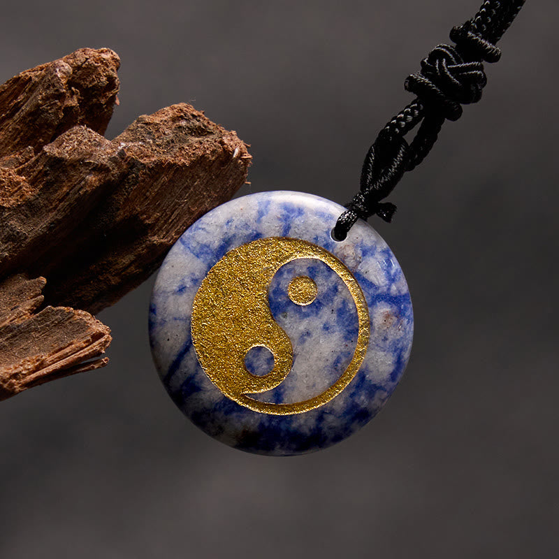 Buddha Stones, varios cristales, amatista, ojo de tigre, Aventurina verde, Yin Yang, collar espiritual, colgante