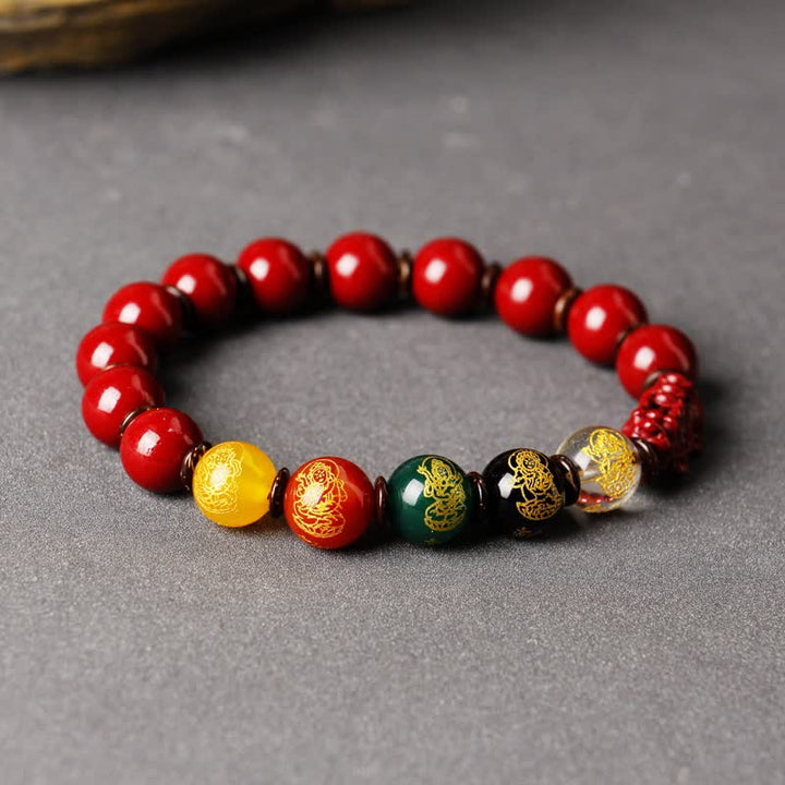 Pulsera de bendición de PiXiu con cinabrio, dios de la riqueza , Buddha Stones