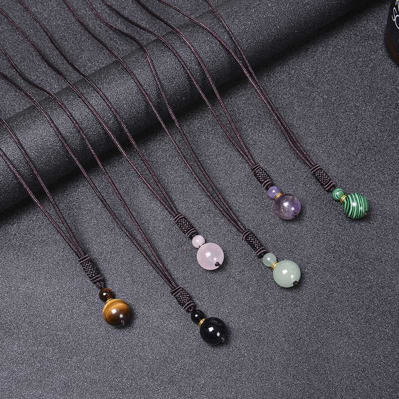 Collar de armonía de jade tibetano con Buddha Stones