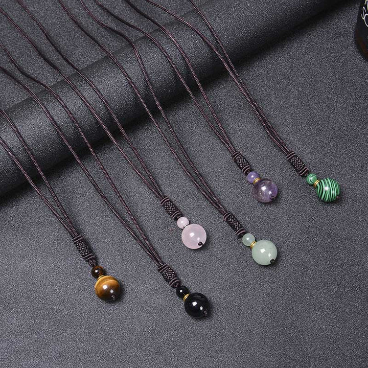 Collar de armonía de jade tibetano con Buddha Stones
