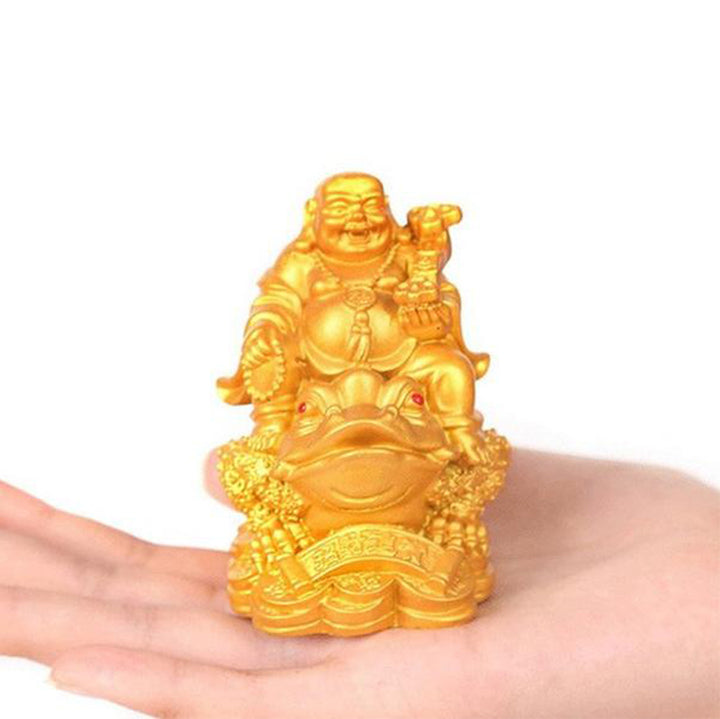 Decoración de adorno de sapo FengShui Maitreya