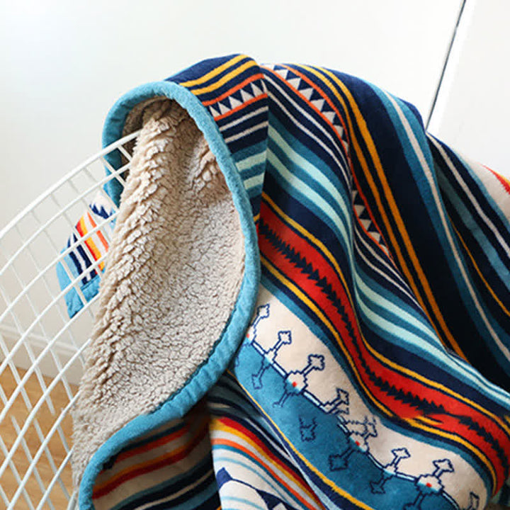 Manta de cama suave y cálida geométrica