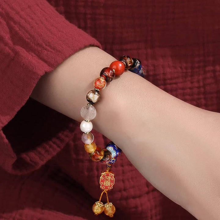 Buddha Stones tibetano colorido incienso ceniza Liuli cuentas de vidrio Om Mani Padme Hum Dorje Vajra 18 cuentas muñeca Mala