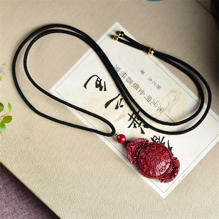 Buddha Stones, Buda sonriente, Yin Yang, calabaza del zodiaco chino, colgante de collar con bendición de cinabrio Natural - image 18