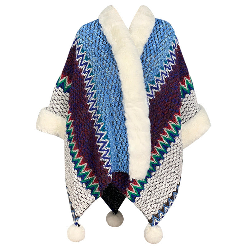 Mantón de rayas multicolor tibetano con Buddha Stones , bufanda de viaje acogedora para invierno