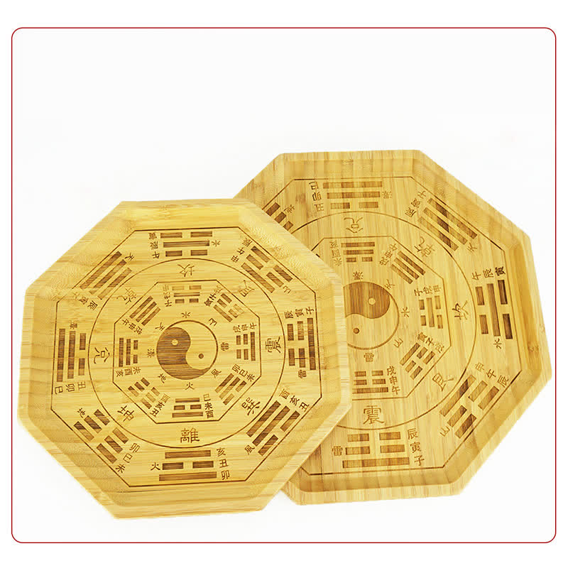 Mapa de Bagua de Bambú Feng Shui Mapa de Energía de Armonía