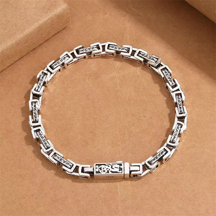Pulsera de cobre con Buddha Stones, dragón Om Mani Padme Hum grabado, suerte y éxito