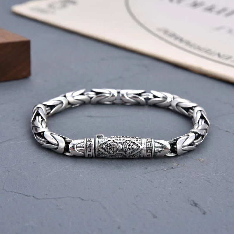 Pulsera de cadena de cobre con Buddha Stones Dorje Vajra Om Mani Padme Hum Paz Amor