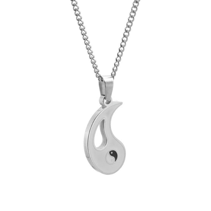 2 piezas collar de pareja con colgante Yin Yang