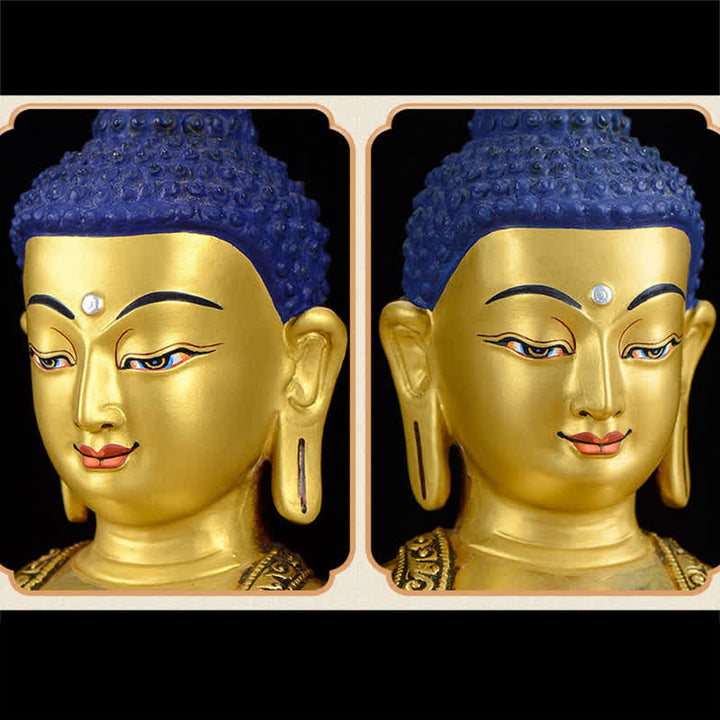 Estatua de cobre de la compasión de Buda Shakyamuni, decoración
