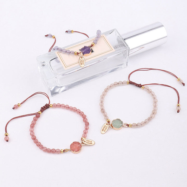 Pulsera curativa de la suerte con dije de cristal natural de Buddha Stones