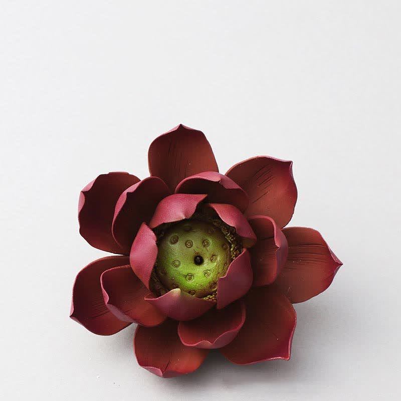 Quemador de incienso de paz positiva de loto tibetano, decoración