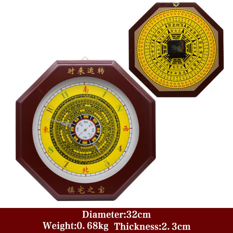 Reloj de pared con mapa de energía de equilibrio de mapa Feng Shui Bagua - Reloj de pared y mapa Bagua de 32 cm - image 5