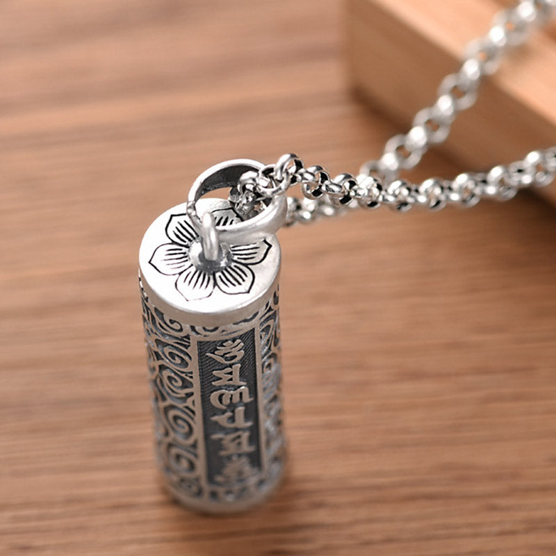 Colgante de collar de protección con seis palabras verdaderas de Buddha Stones