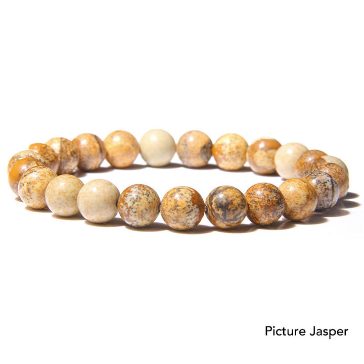 Pulsera con cuentas de equilibrio de cristal de piedra de ágata natural