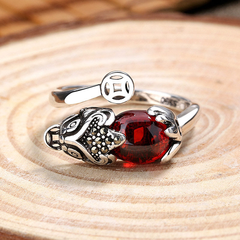 Anillo ajustable de riqueza de Buddha Stones FengShui Genstone PiXiu