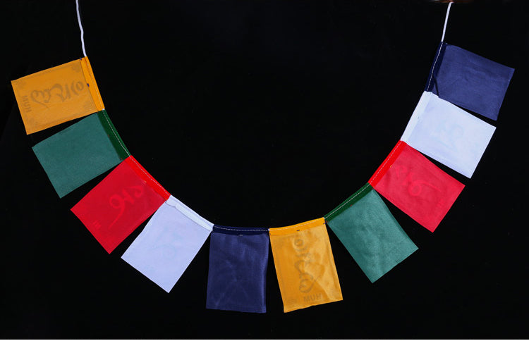 Bendición tibetana Caballo de viento Om Mani Padme Hum Bandera de oración para coche al aire libre - image 23