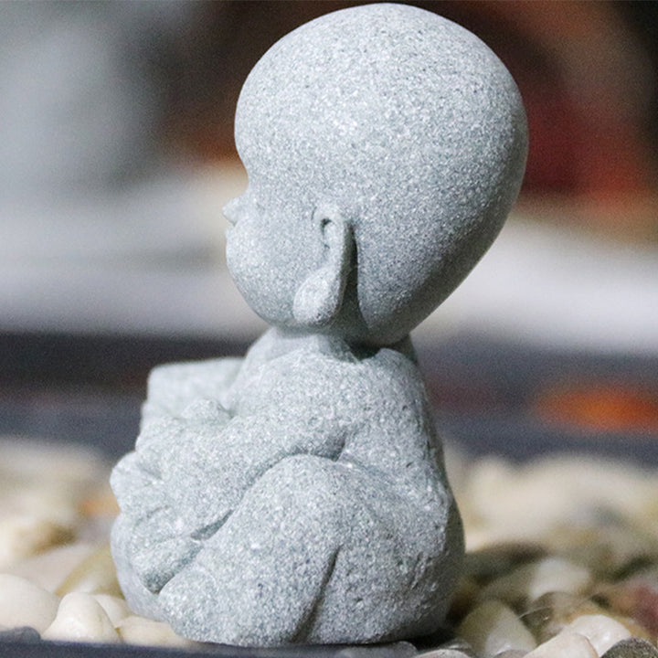 Buddha Stones meditación oración monje estatua de Buda serenidad decoración del hogar