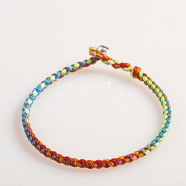 Buddha Stones &quot;Que seas bendecido con paz y seguridad en las cuatro estaciones&quot; Pulsera Lucky Multicolor