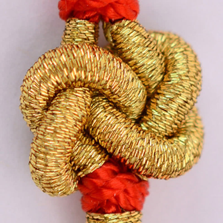 Pulsera de cuerda trenzada de fuerza de la suerte anudada china de diseño simple hecha a mano