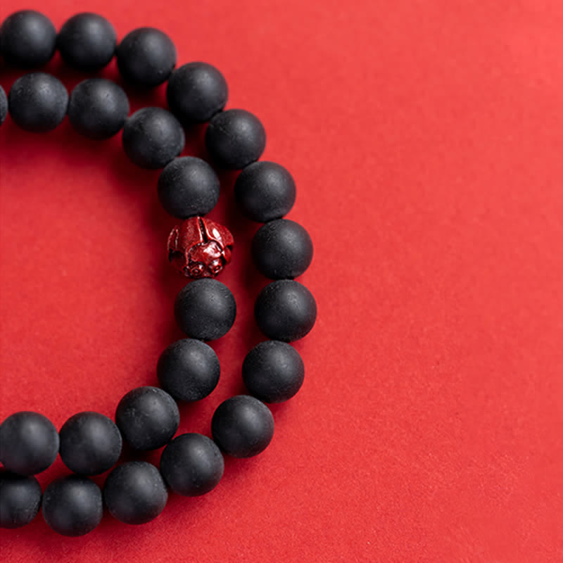 Pulsera curativa de loto cinabrio de ciprés tibetano