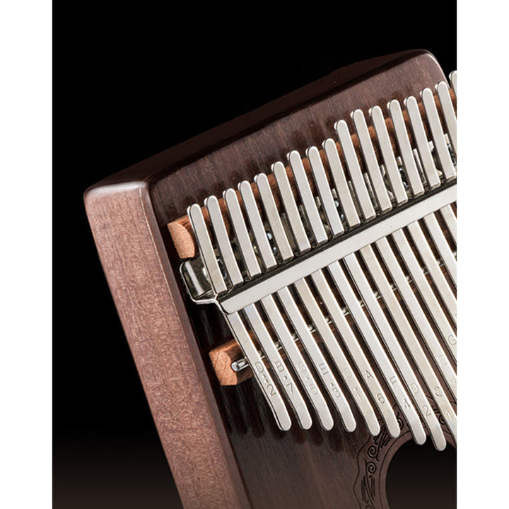 Buddha Stones Kalimba 17 teclas Piano de pulgar madera de caoba Acacia nogal Piano de dedo portátil
