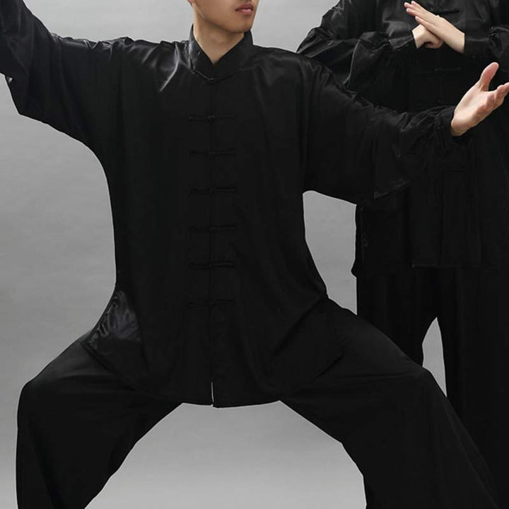 Conjunto de ropa unisex con patrón simple de Buddha Stones para meditación, oración, espiritualidad, tai chi, qigong y práctica - Negro - 3XL- APTO PARA US. UK/ AU/UE - 2XL - image 31