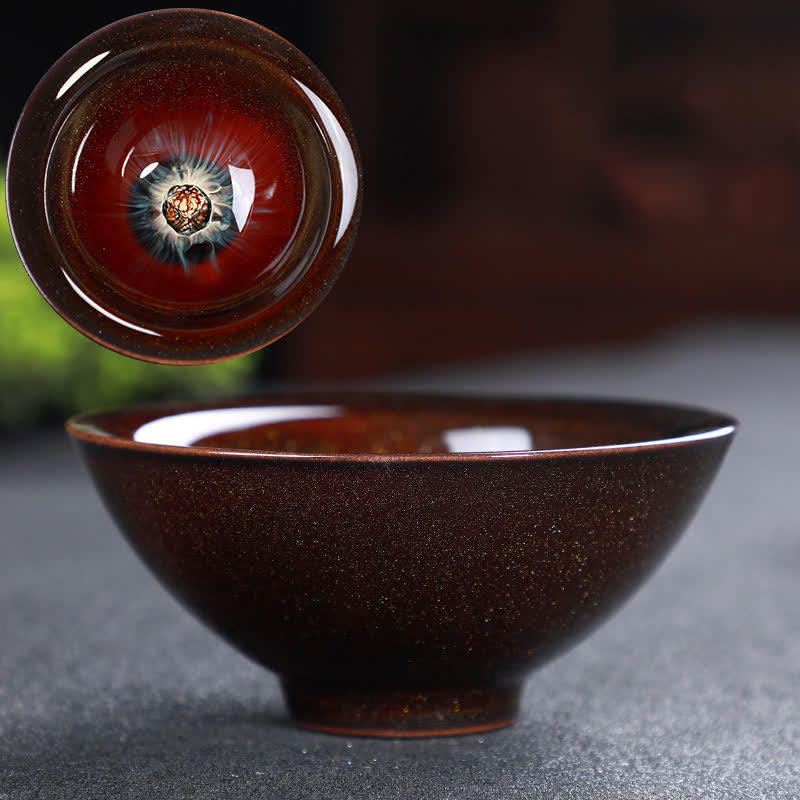 Tazas de té de cerámica coloridas con Buddha Stones para el hogar y la oficina