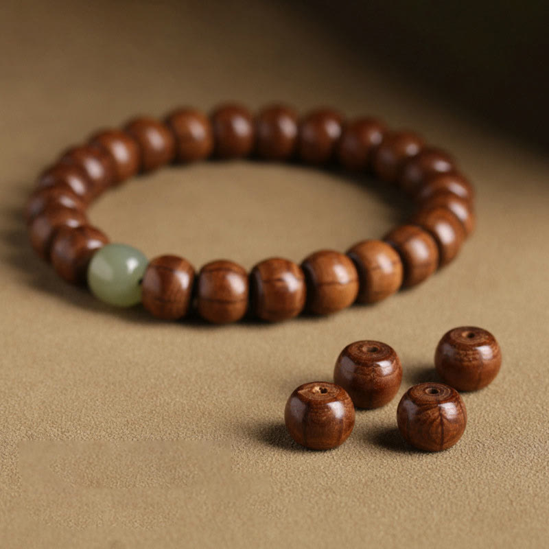 Buddha Stones Natural Abelia Biflora madera Hetian Jade cuentas de bambú para protegerse de los espíritus malignos