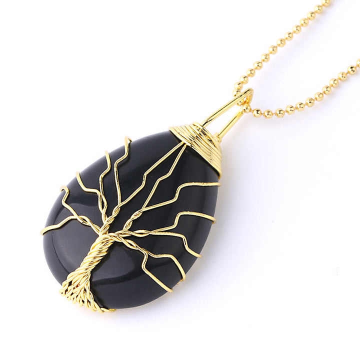 Collar con colgante de energía curativa, árbol de la vida, cristal de cuarzo Natural, Buddha Stones - image 35