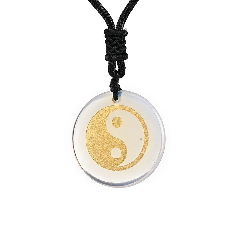 Buddha Stones, varios cristales, amatista, ojo de tigre, Aventurina verde, Yin Yang, collar espiritual, colgante
