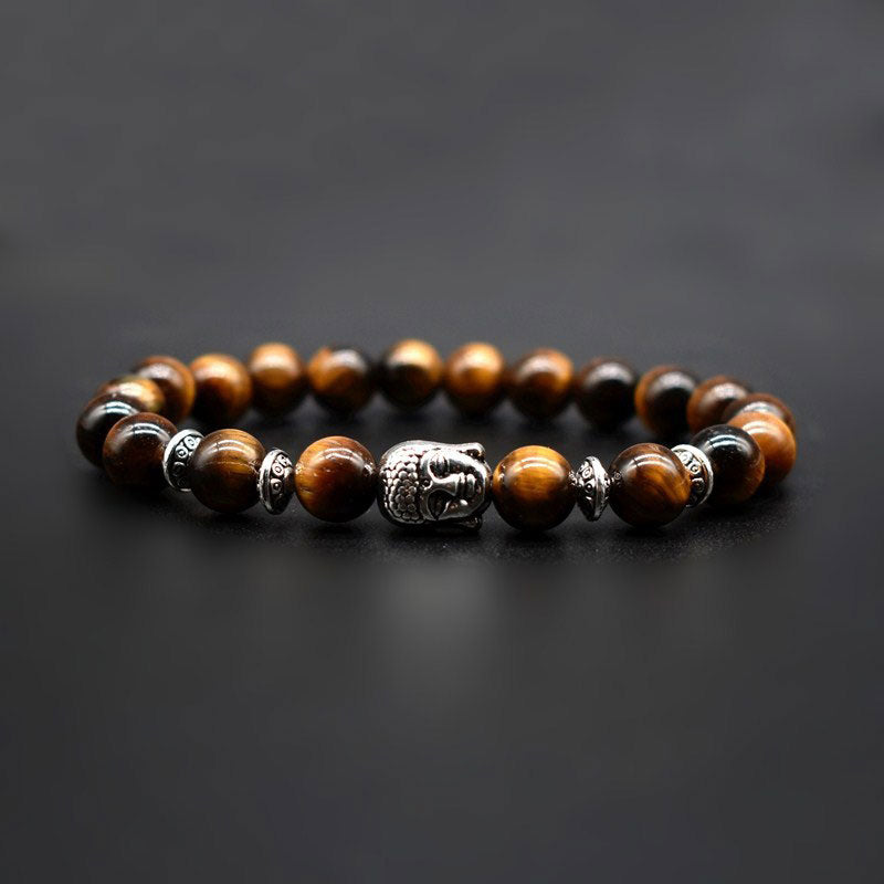 Pulsera curativa de amor con amatista y Buddha Stones