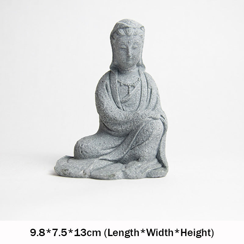 Buddha Stones Estatua de Avalokitesvara Bendición Decoración del hogar