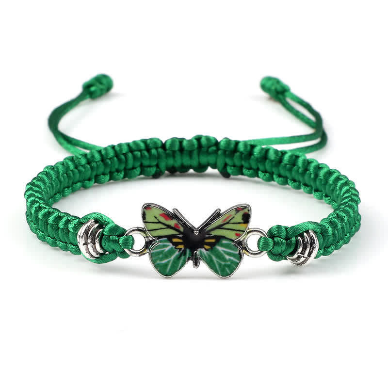 Pulsera con dije de hilo de amor y libertad de mariposa con Buddha Stones