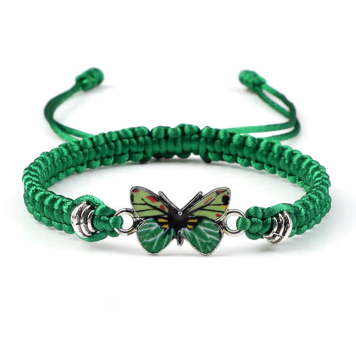 Pulsera con dije de hilo de amor y libertad de mariposa con Buddha Stones
