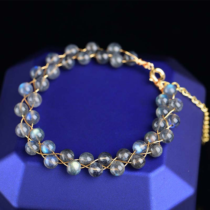 Pulsera de bendición de amor con piedra lunar natural de Buddha Stones