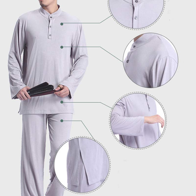 Conjunto de ropa para hombre para práctica de yoga, meditación, oración, tai chi, zen y espiritualidad con Buddha Stones - image 9