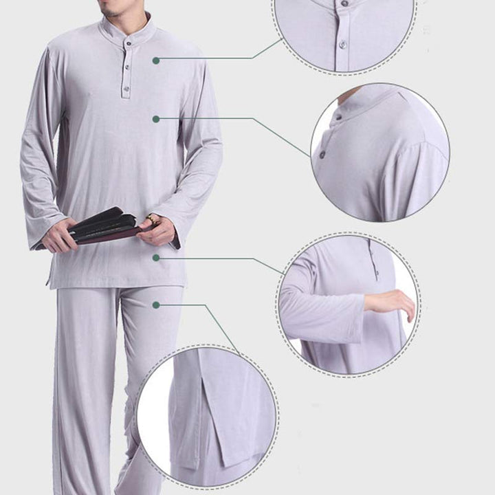 Conjunto de ropa para hombre para práctica de yoga, meditación, oración, tai chi, zen y espiritualidad con Buddha Stones - image 9