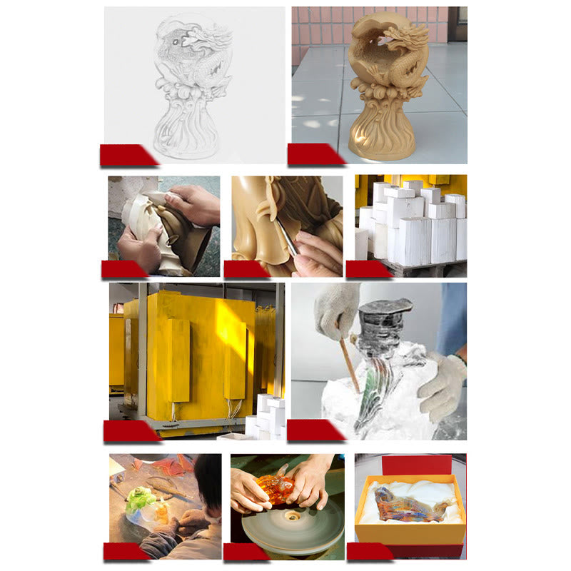 Buddha Stones hechas a mano, estatuilla de Buda sonriente, pieza de arte de cristal Liuli, estatua de riqueza, decoración del hogar - image 11